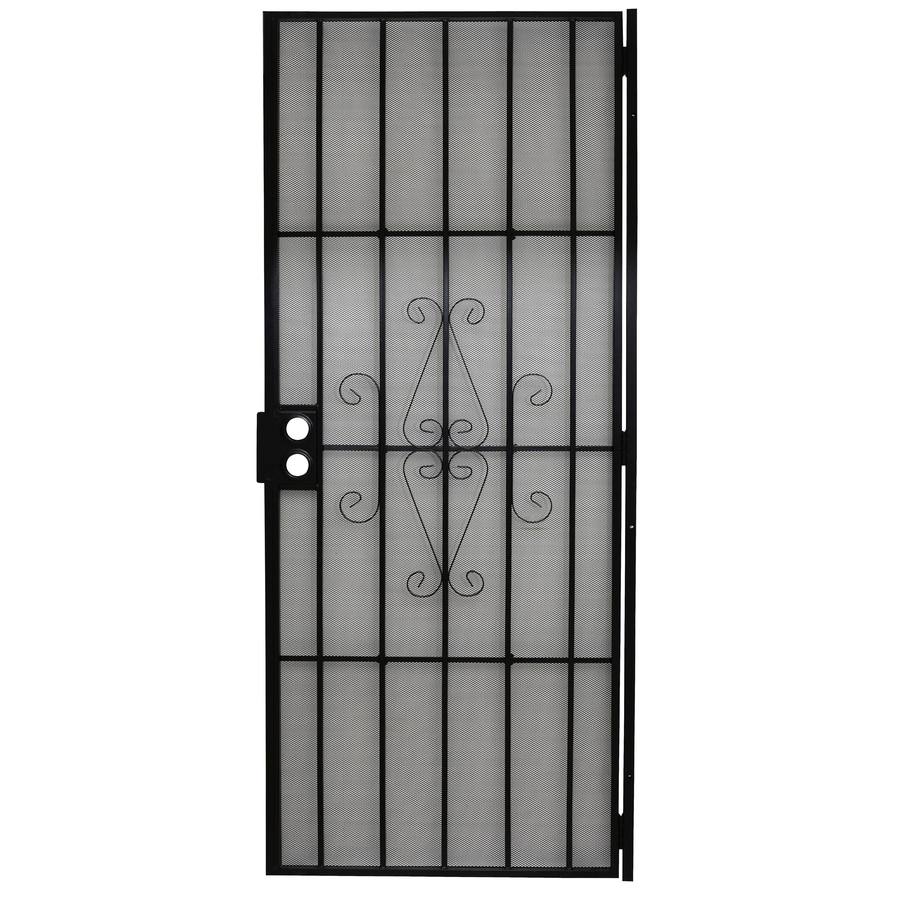 Gatehouse Magnum Black Steel Security Door (Common 80 in x 32 in; Actual 81 in x 34.5 in)