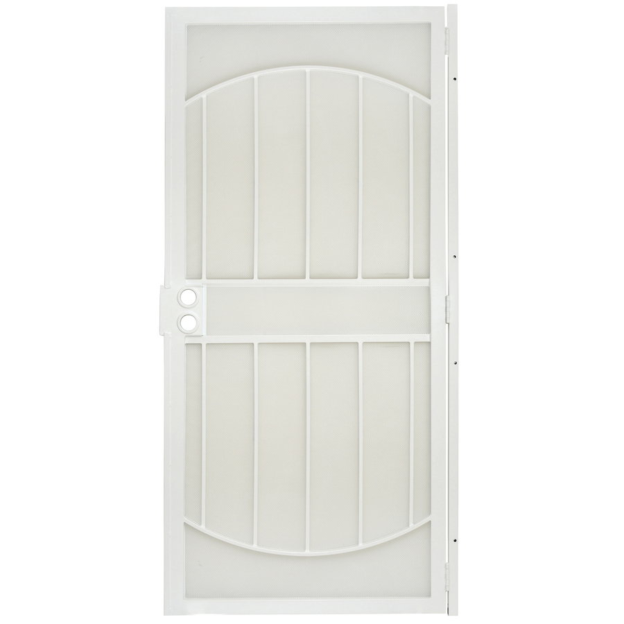 Gatehouse Gibraltar White Steel Security Door (Common 80 in x 36 in; Actual 81 in x 39 in)