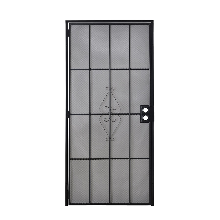 Gatehouse Black Steel Security Door (Common 36 in x 80 in; Actual 38.5 in x 81 in)