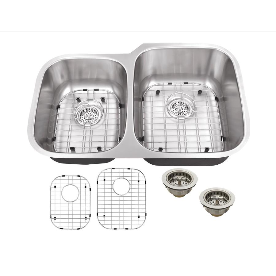 Superior Sinks 16 Gauge Double Basin Undermount Stainless Steel Kitchen Sink