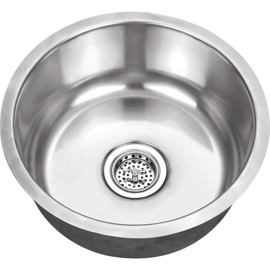 Superior Sinks 17.125 in x 17.125 in Satin Brush Stainless Steel 1 Stainless Steel Undermount (Customizable) Hole Residential Kitchen Sink