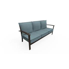Patio Sofas Loveseats At Lowes Display Product Reviews For Atworth Outdoor Sofa With Solid Blue Cushion S Included And
