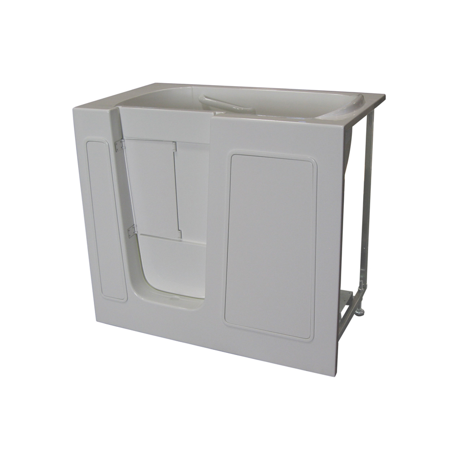 Total Care in Bathing BS Series 45 in L x 26 in W x 40 in H White Gelcoat/Fiberglass Rectangular Walk In Whirlpool Tub and Air Bath