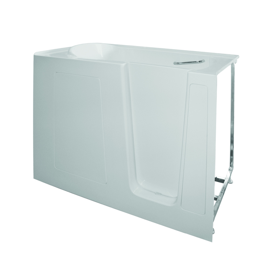 Total Care in Bathing BS Series 60 in L x 32 in W x 47 in H White Gelcoat/Fiberglass Rectangular Walk In Whirlpool Tub and Air Bath