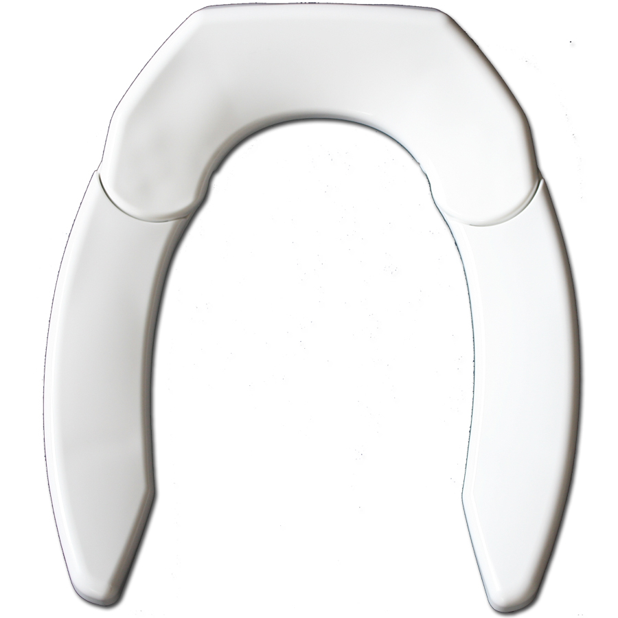 Adjustable Advantage Adjust for Comfort Solid White Plastic Elongated Toilet Seat