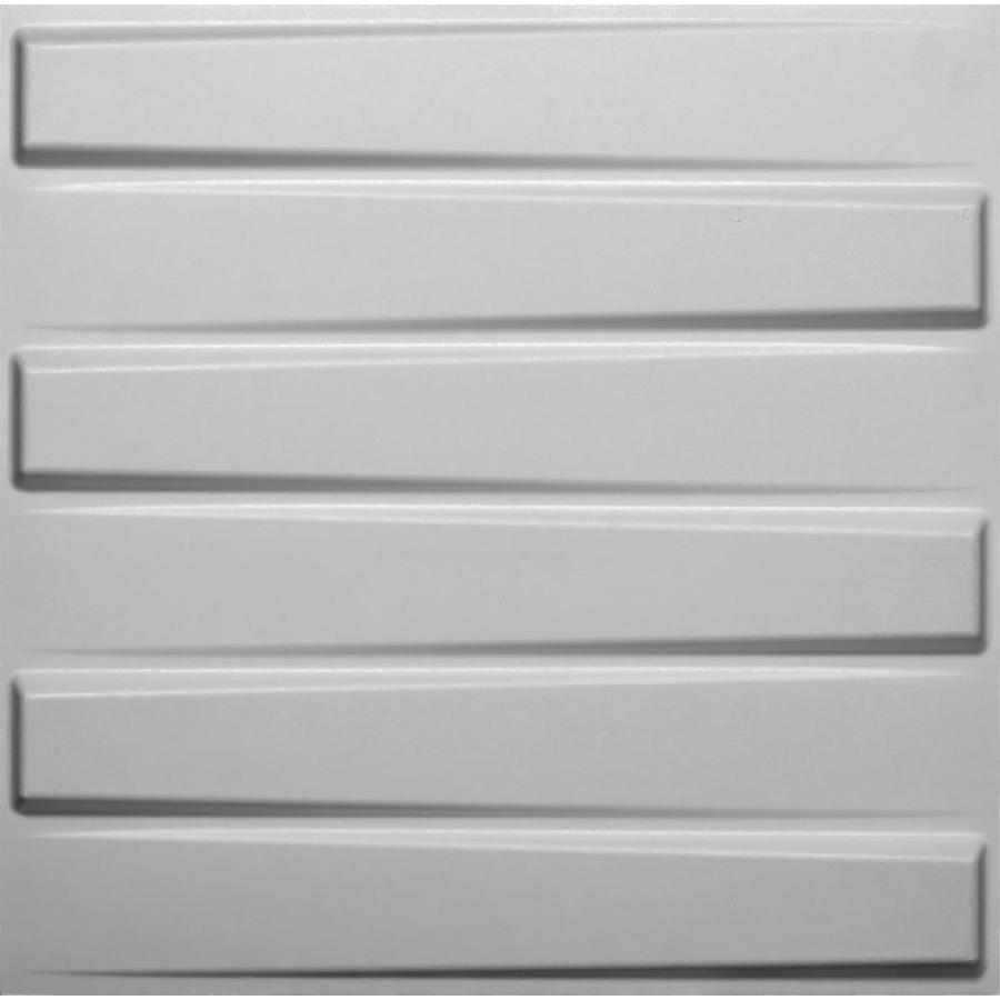 threeDwall 0.1 in x 1 ft 7.56 in x 1 ft 7.56 in Off White Hardboard Wall Panel