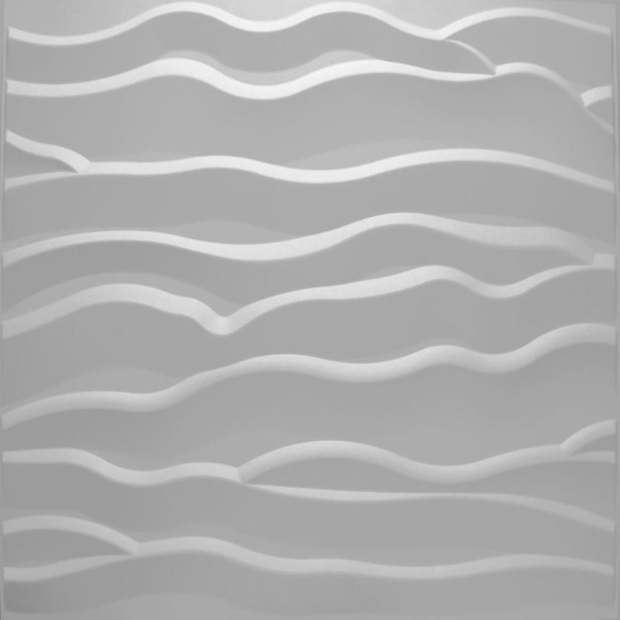 threeDwall 0.1 in x 2 ft 7.44 in x 2 ft 0.6 in Off White Hardboard Wall Panel