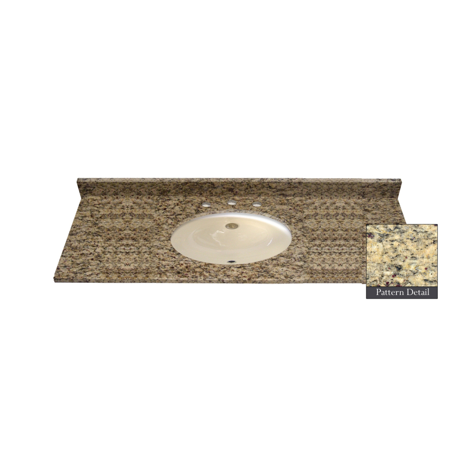 Jackson Stoneworks Premium Santa Cecilia Granite Undermount Single Sink Bathroom Vanity Top (Common 61 in x 22 in; Actual 61 in x 22.5 in)