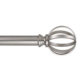 Curtain Rods At Lowes Display Product Reviews For Cage 36 In To 72 Brushed Nickel Steel Single