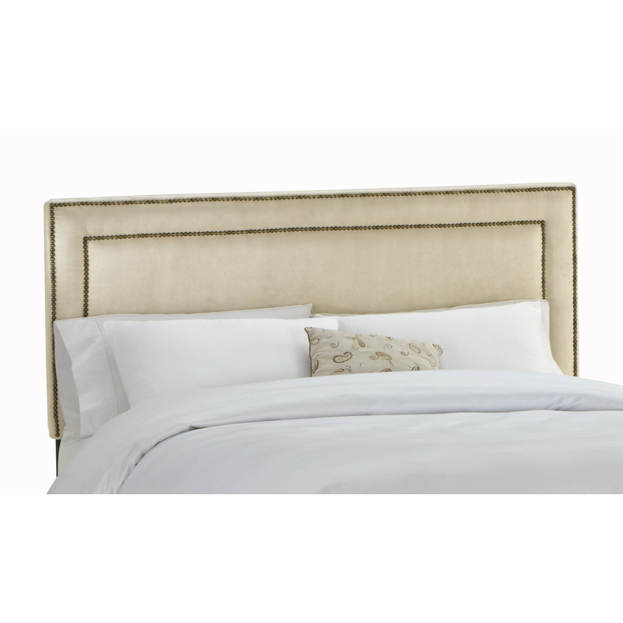 Skyline Furniture Wellington Collection Oatmeal Twin Microsuede Headboard