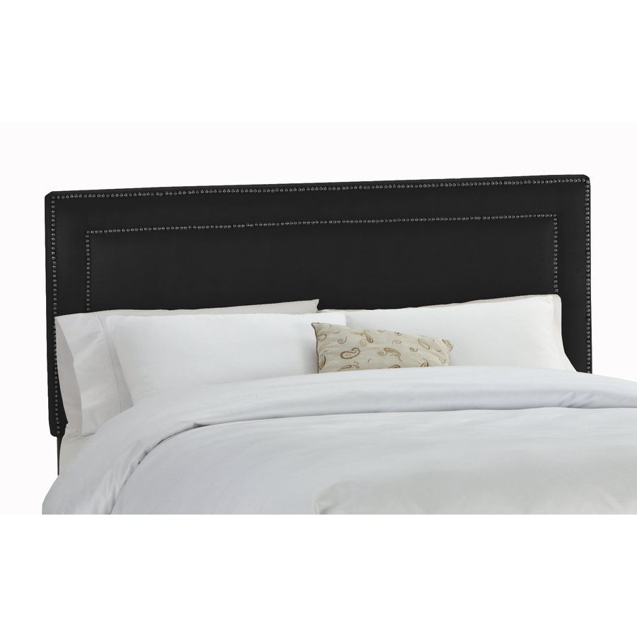 Skyline Furniture Wellington Black Full Microsuede Headboard