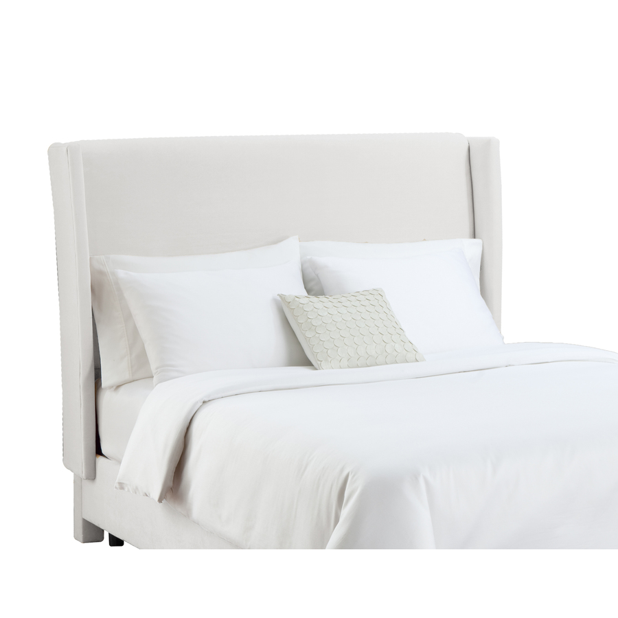 Skyline Furniture Diversey White Queen Velvet Headboard