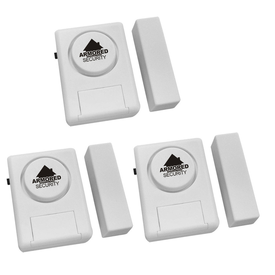 Armored Home Security 3 Pack Window and Door Alarms