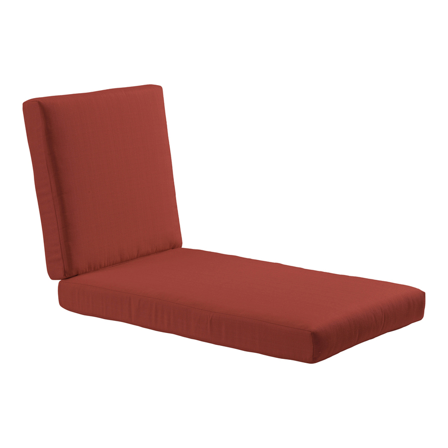 allen + roth Sunbrella Canvas Chili Red Solid Cushion For Chaise Lounge