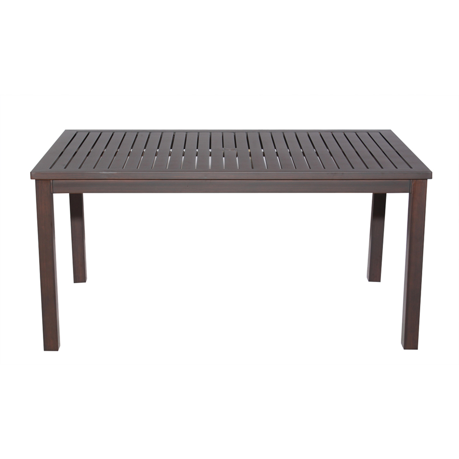 allen + roth Gatewood Brown Rectangle Patio Dining Table