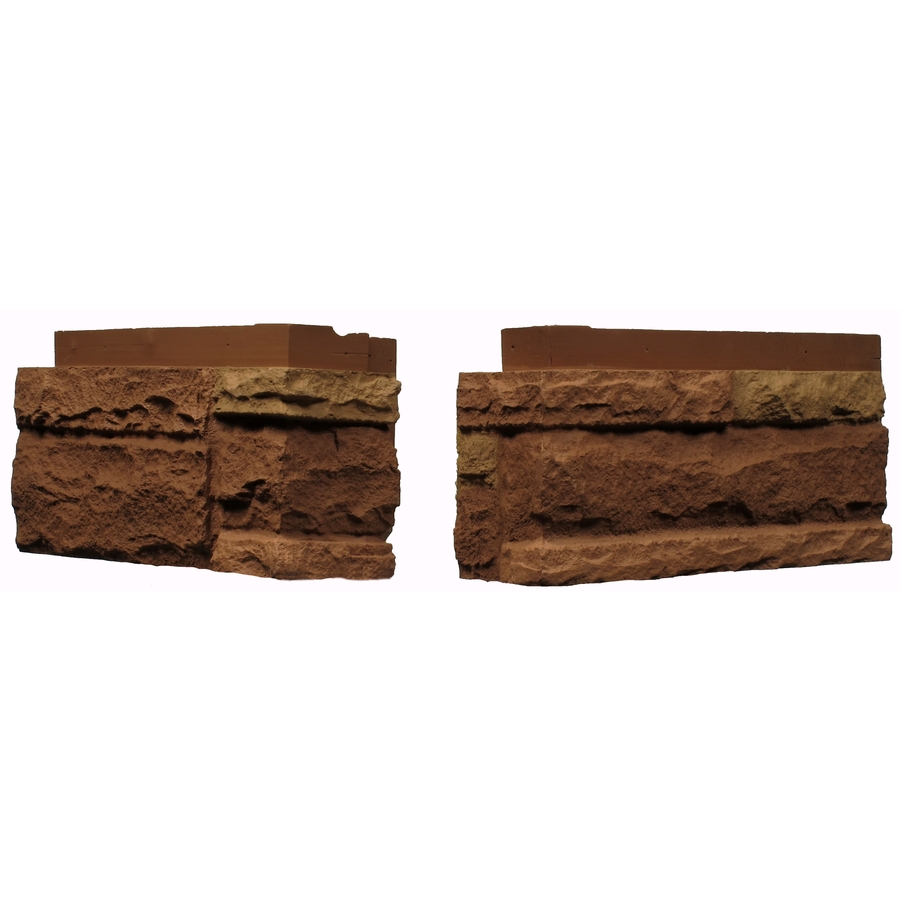 NextStone 4 Pack 7 1/4 in x 17 1/2 in Durango Red LedgeStone Flush Mount Outside Corner