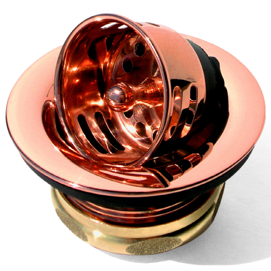 DVontz 2 in dia Copper Adjustable Post Sink Strainer