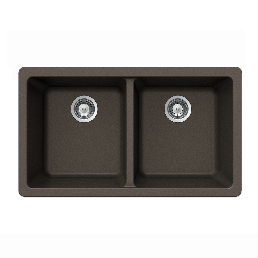 HOUZER Double Basin Undermount Granite Kitchen Sink