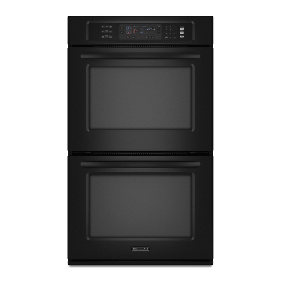 KitchenAid 27 in Convection Double Electric Wall Oven (Black)