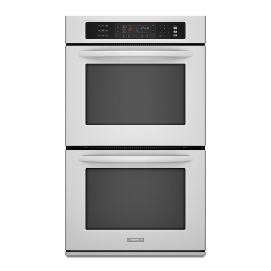 KitchenAid 30 in Convection Double Electric Wall Oven (White)