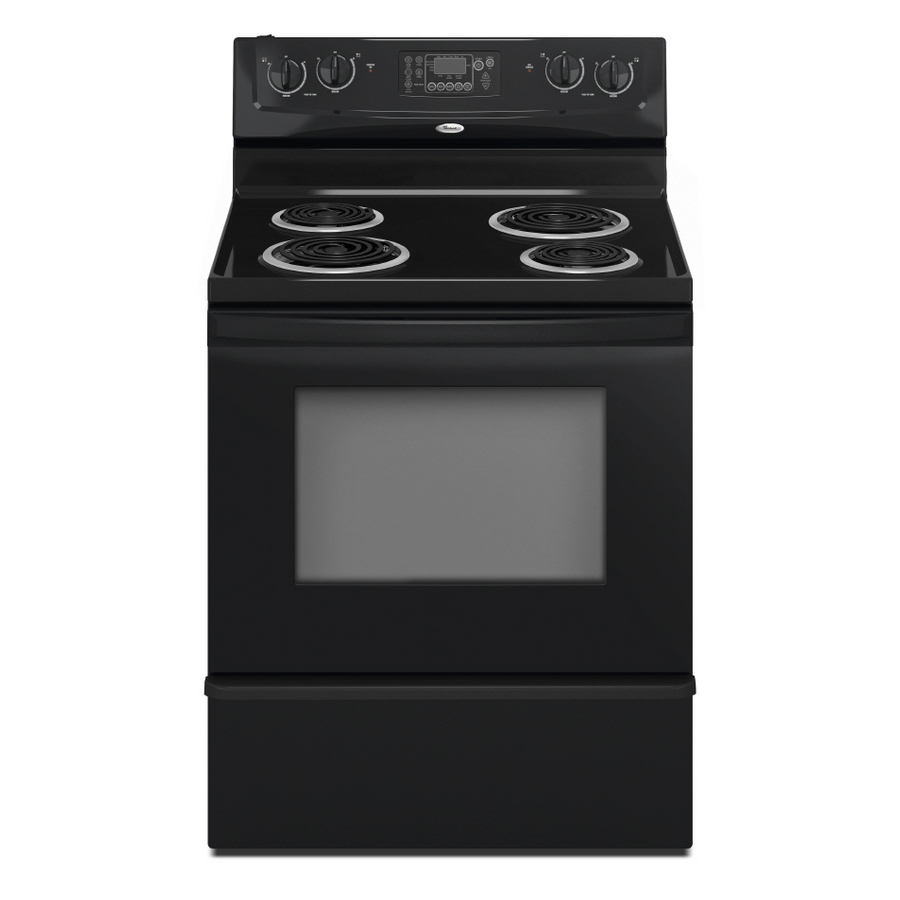 Whirlpool Freestanding 4.8 cu ft Self Cleaning Electric Range (Black) (Common 30 in; Actual 29.875 in)