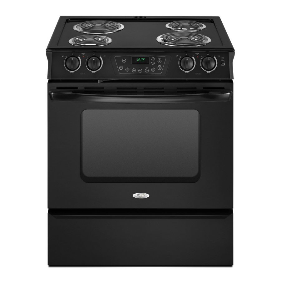 Whirlpool 30 in 4.3 cu ft Self Cleaning Slide In Electric Range (Black)