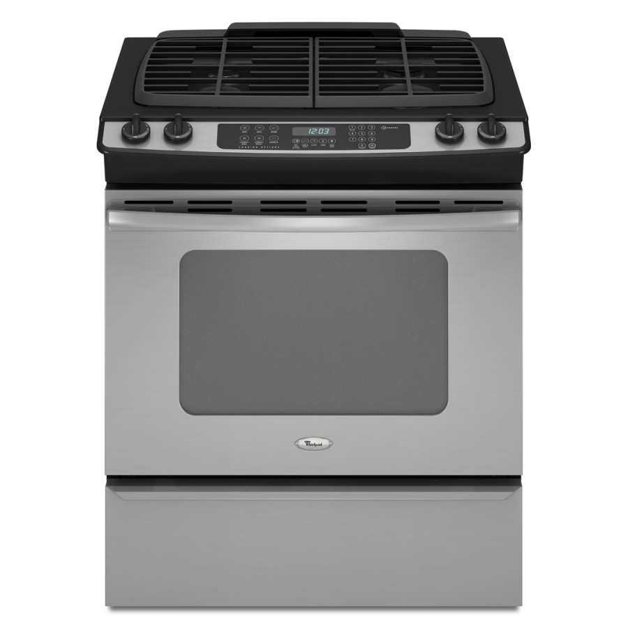 Whirlpool 30 in 4.5 cu ft Self Cleaning Slide In Convection Gas Range (Stainless Steel)