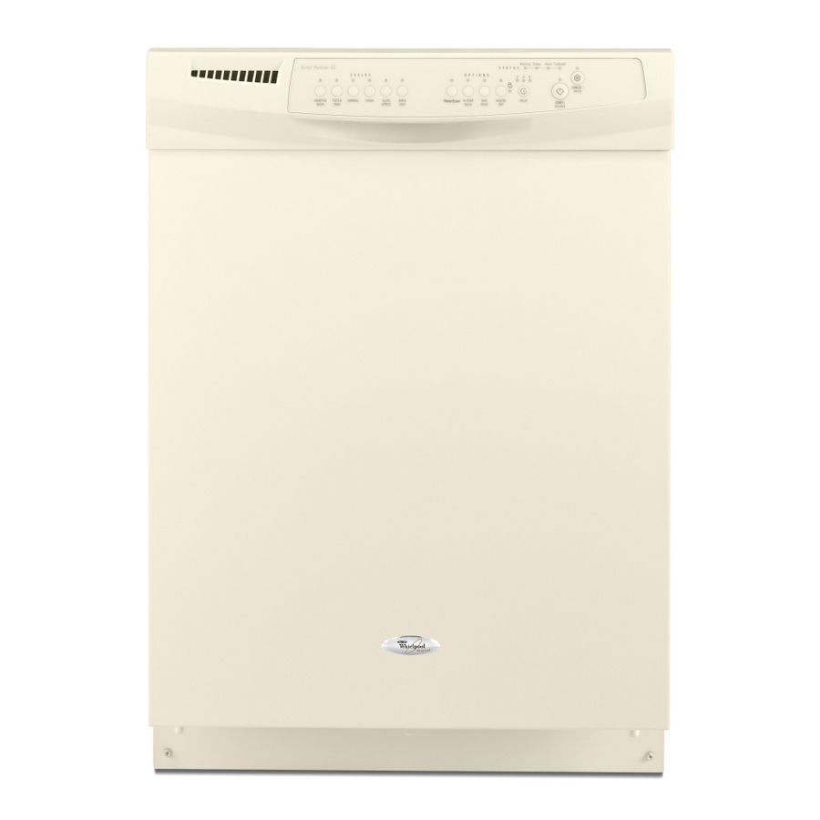 Whirlpool 23.875 Inch Built In Dishwasher (Color Cream/Beige/Almond) ENERGY STAR