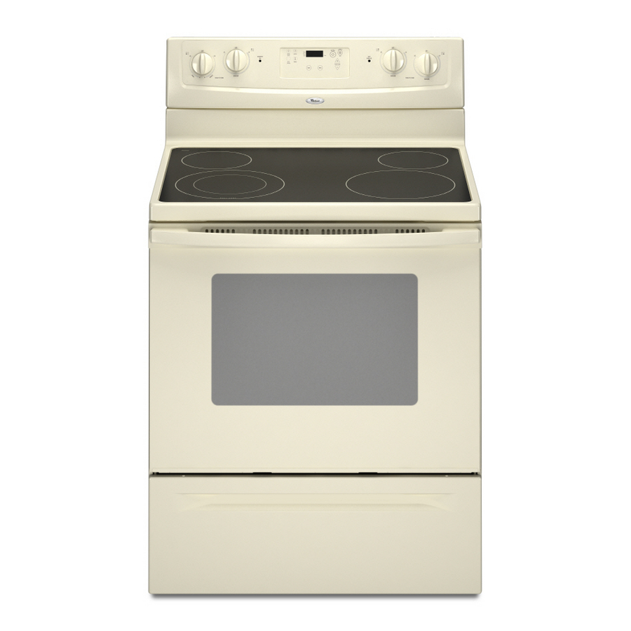 Whirlpool Smooth Surface Freestanding 4.8 cu ft Self Cleaning Electric Range (Biscuit) (Common 30 in; Actual 29.875 in)