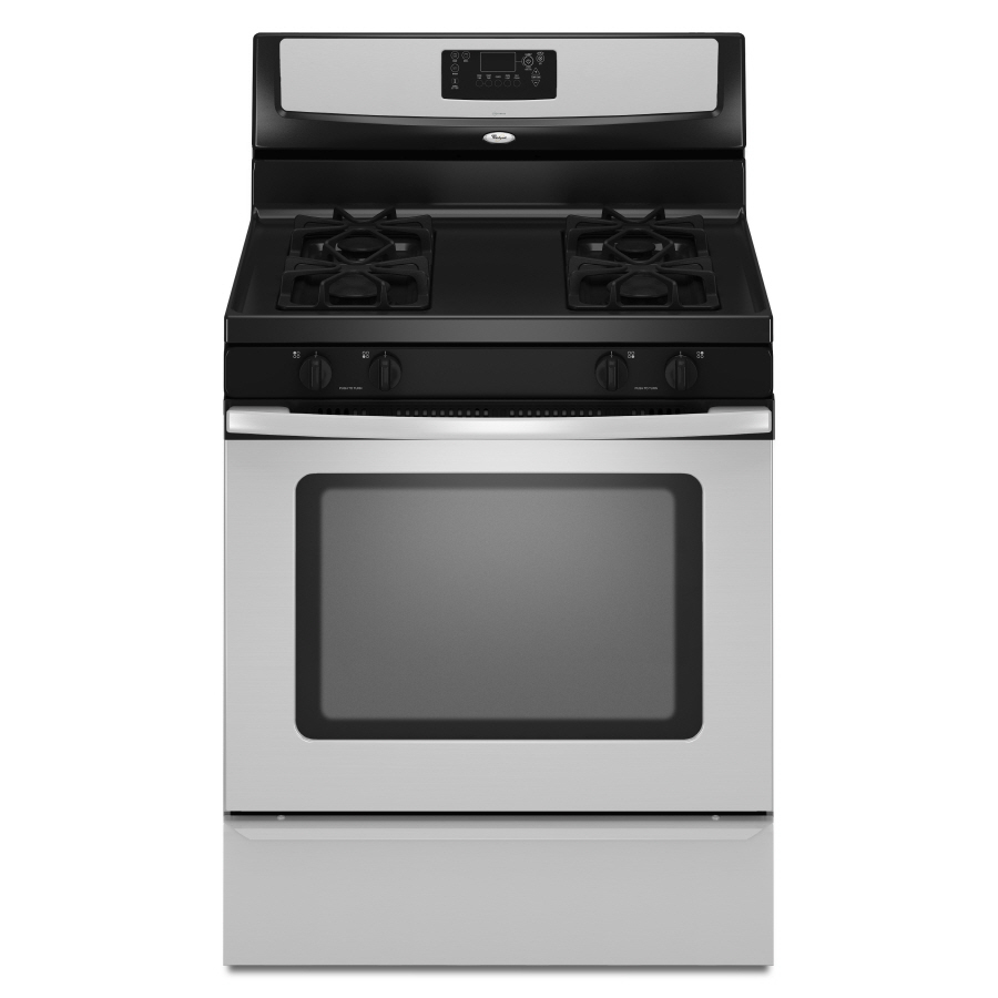 Whirlpool Freestanding 5 cu Self Cleaning Gas Range (Stainless Steel) (Common 30 in; Actual 29.87 in)