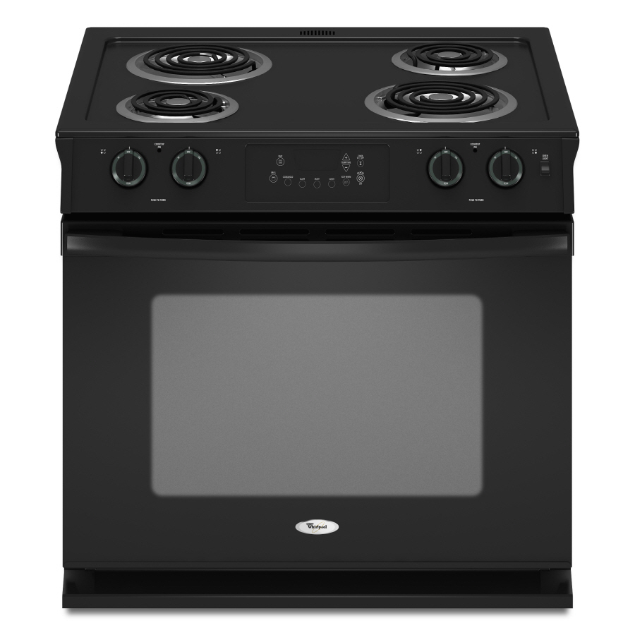 Whirlpool 30 in 4.5 cu ft Self Cleaning Drop In Electric Range (Black)