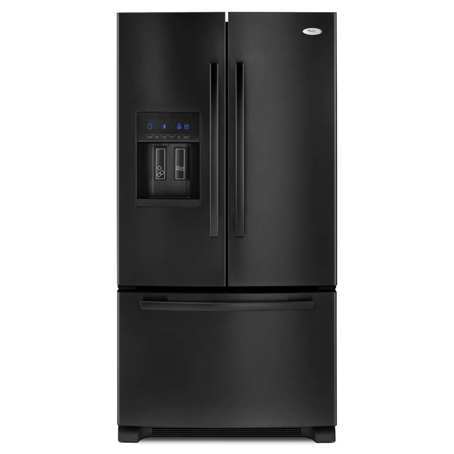 Whirlpool Gold 25.5 cu ft French Door Refrigerator with Single Ice Maker (Black) ENERGY STAR