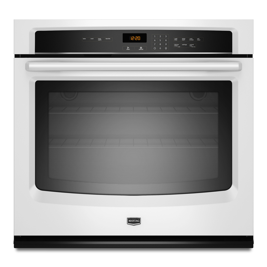Maytag 27 in Self Cleaning Single Electric Wall Oven (White)