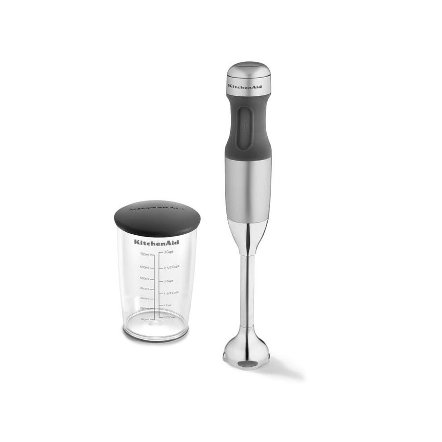 KitchenAid 2 Speed Contour Silver Immersion Blender with Accessory Jar