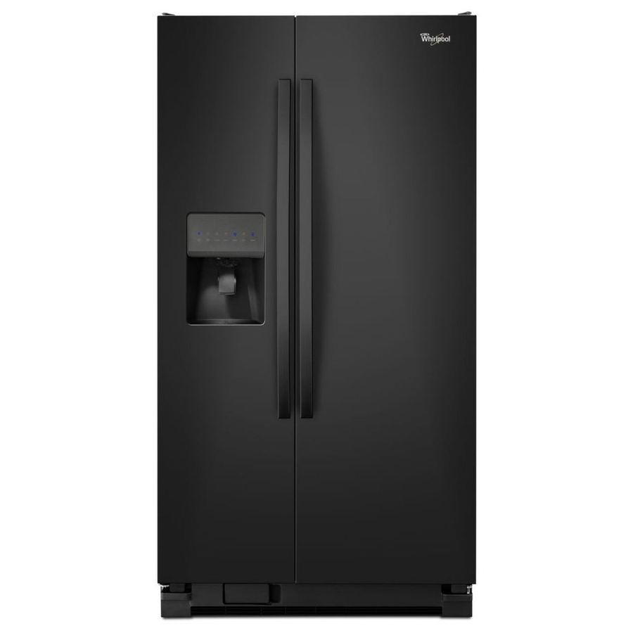 Whirlpool 25.4 cu ft Side by Side Refrigerator with Single Ice Maker (Black) ENERGY STAR