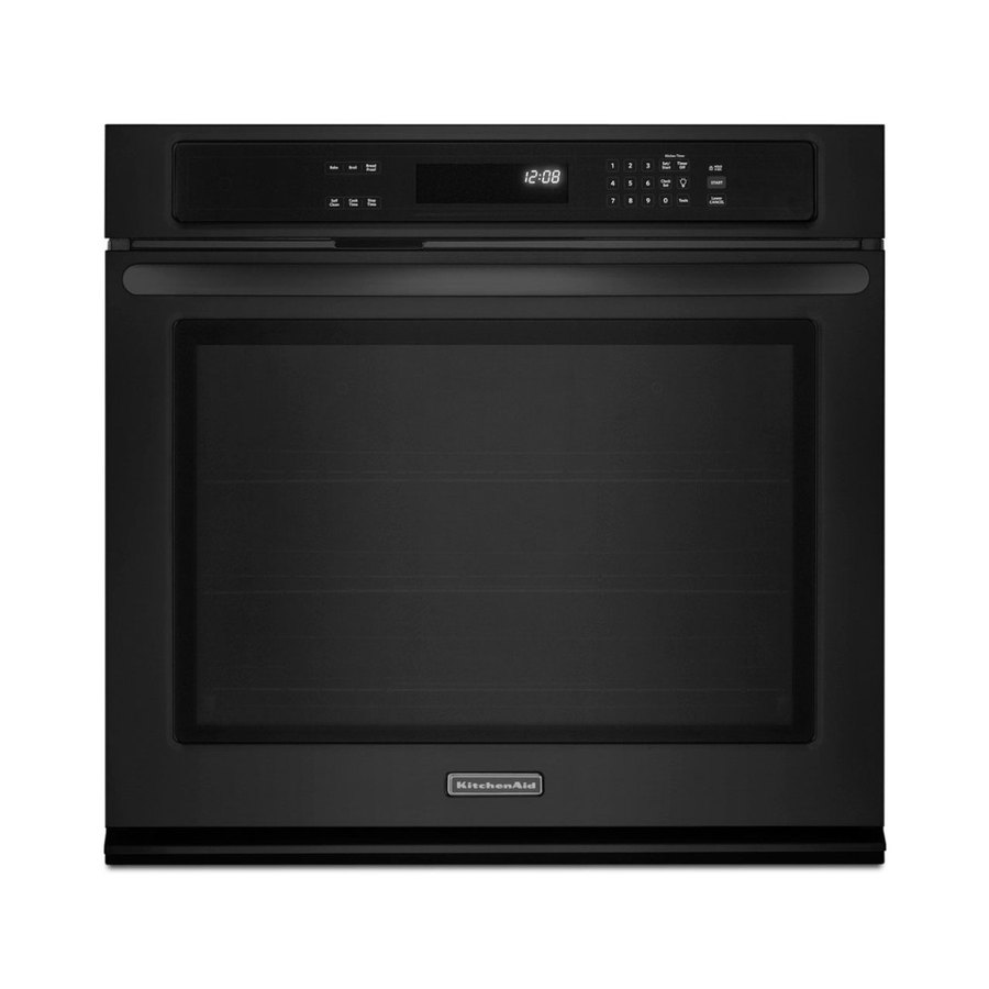 KitchenAid Architect II 27 in Self Cleaning Single Electric Wall Oven (Black)