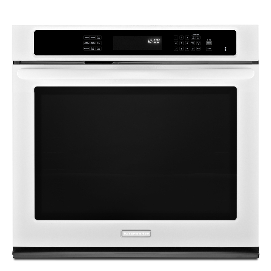 KitchenAid Architect II 27 in Self Cleaning Convection Single Electric Wall Oven (White)