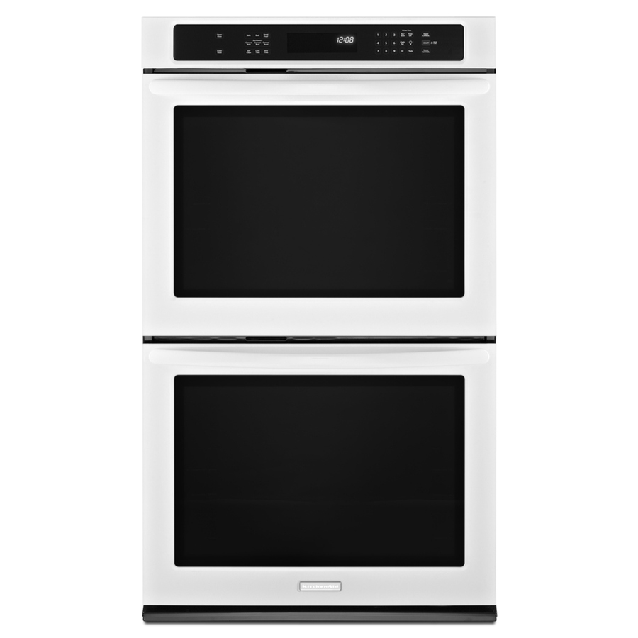 KitchenAid Architect II 27 in Self Cleaning Convection Double Electric Wall Oven (White)