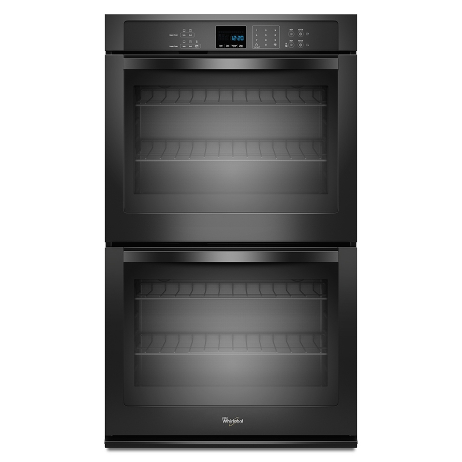 Whirlpool 27 in Self Cleaning with Steam Double Electric Wall Oven (Black)