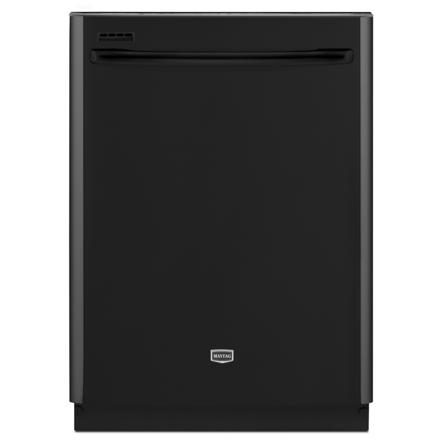 Maytag 57 Decibel Built in Dishwasher with Hard Food Disposer (Black) (Common 24 in; Actual 23.875 in) ENERGY STAR