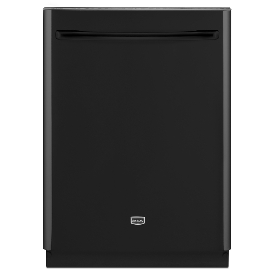 Maytag 50 Decibel Built in Dishwasher with Hard Food Disposer and Stainless Steel Tub (Black) (Common 24 in; Actual 23.875 in) ENERGY STAR