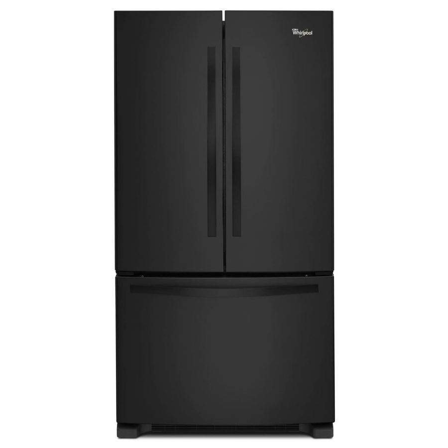 Whirlpool 21.68 cu ft French Door Refrigerator with Single Ice Maker (Black) ENERGY STAR