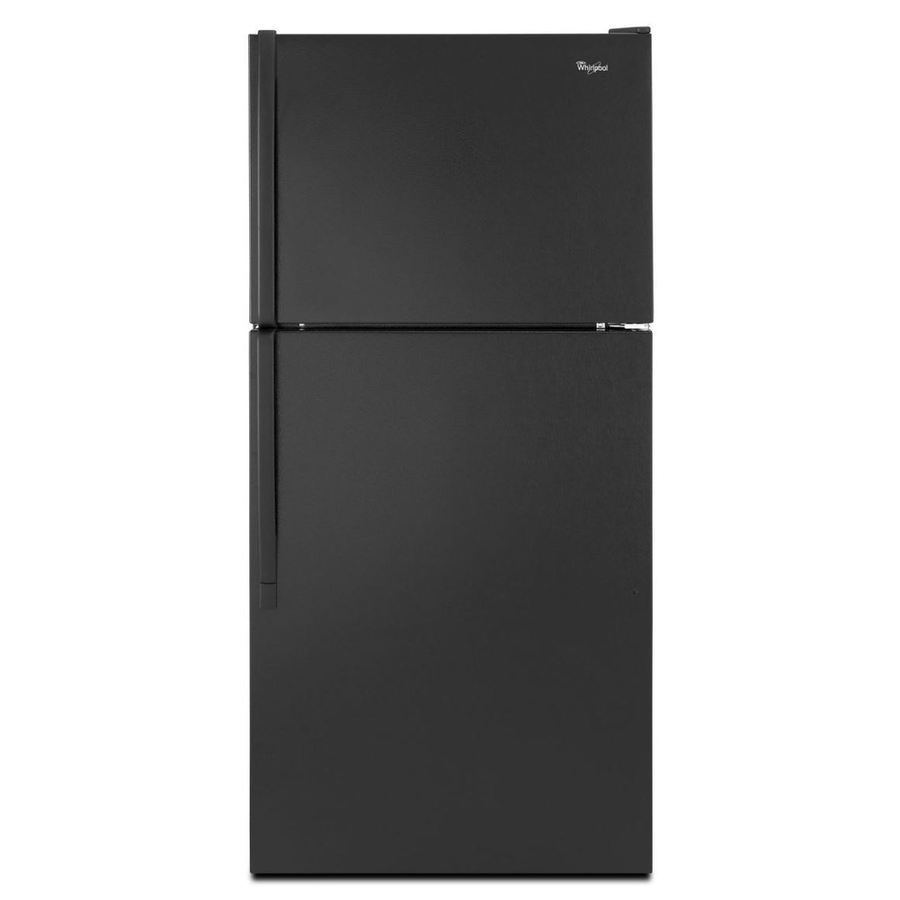 Whirlpool 17.6 cu ft Top Freezer Refrigerator with Single Ice Maker (Black)