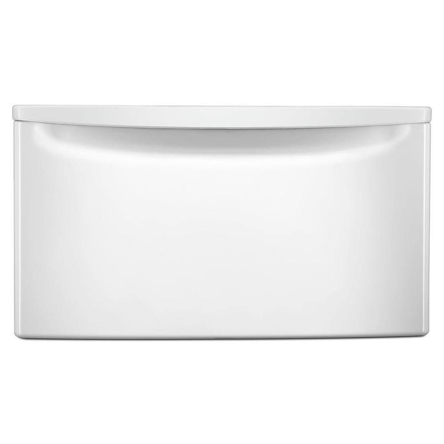 Laundry 1 2 3 15.5 in x 27 in White Laundry Pedestal with Storage Drawer