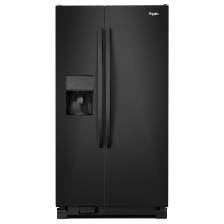 Whirlpool 21.2 cu ft Side by Side Refrigerator with Single Ice Maker (Black) ENERGY STAR