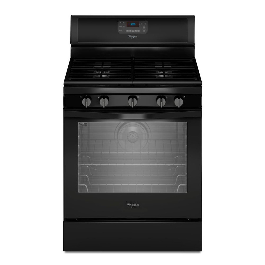 Whirlpool 5 Burner Freestanding 5.8 cu Self Cleaning Convection Gas Range (Black) (Common 30 in; Actual 29.87 in)