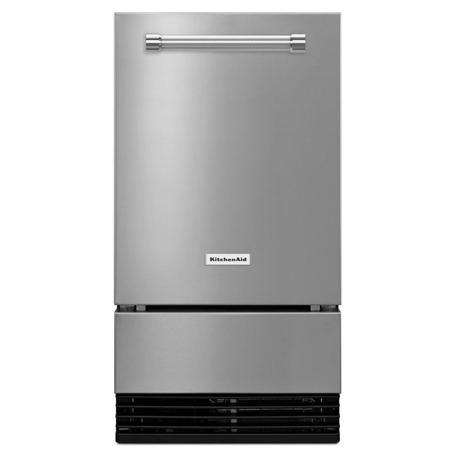 KitchenAid 35 lb Capacity Freestanding/Built In Ice Maker (Stainless Steel) (Common 18 in; Actual 17.87 in)