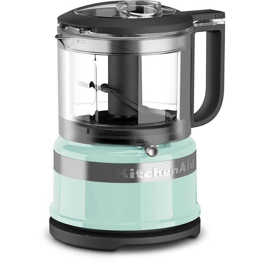 KitchenAid 3.5-Cup 240-Watt Ice Blue 1-Blade Food Processor Stainless Steel | KFC3516IC