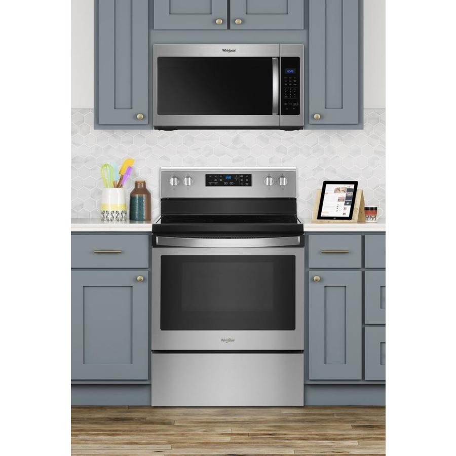 Whirlpool Side By 24 6 Cu Ft Refrigerator Electric Range Suite In Fingerprint Resistant Stainless Steel At Lowes Whirlpool Side By 24 6 Cu Ft