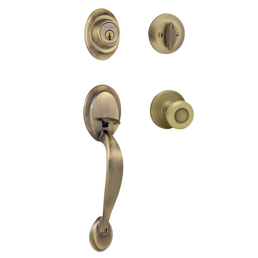 Kwikset Dakota Antique Brass Residential Single Lock Door Handleset